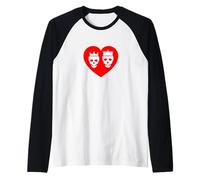 Eternal Love Re e Regina Cuore Rosso San Valentino Umorismo Maglia con Maniche Raglan