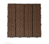 1mq (11 pezzi) di Pavimento Quadrotte in decking WPC da esterno 30X30cm (sp.2cm) inclusa struttura CLICK - D30-YM