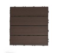 Eternal Parquet 1mq (11 Pezzi) di Pavimento Quadrotte in decking WPC da Esterno 30X30cm (sp.2cm) Inclusa Struttura Click C30-SF