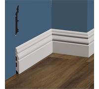 Eternal Parquet bancale da 67,2ml di Battiscopa DUCALE in POLIMERI FeelingWood-HD 127x14mm - Bianco