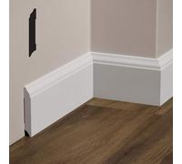 Eternal Parquet Battiscopa Barocco in POLIMERI FeelingWood-HD 100x15mm - Bianco (Prezzo al Metro)