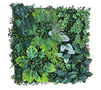 Eternal Parquet Pannelli Verde Verticale 50×50 cm Ultra-realistici e folti, per Interno/Esterno Giardino MULTIFLORA