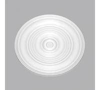 Eternal Parquet Rosone decorativo 3D a soffitto, Mod. MAGNUM, 70 cm, Bianco, Classico, Soggiorno