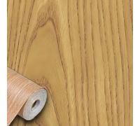 Eternal Parquet Rotolo MAXI FORMATO 90cm x 15mt di pellicola adesiva effetto TEAK 3d HD per mobili o tavoli pizzeria