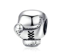 Eternalll Jewellery - Ciondolo a forma di guantoni da boxe, in argento Sterling 925, con perline per cappelli sportivi, per bracciali Pandora (ci