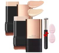 Eternipeace Fondazione Stick Makeup,Crema Per Il Correttore A Doppia Testa,Impermeabili Bastoncini Idratante,Per Trucco Naturale Giornaliera (Bianco Brillante + Naturale, Stessa dimensione)