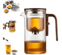 Eternititea Magic Pot, tea pot con infusore, vaso di filtrazione magnetica con manico, in vetro con tirante per tè sciolto, teapot steeping per casa, ufficio e gifting (720 ml)