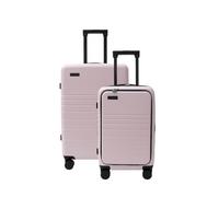 ETERNITIVE E3 Pro Set 2 valigie 97 L USB 37 L + media 60 L TSA rosa | Set di 2 valigie coordinate: USB 37 L + 60 L; lucchetto TSA su ciascuna, si ripongono una dentro l’altra