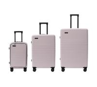 ETERNITIVE E3 Pro Set 3 valigie 194 L USB 37 L + 60 L + 97 L TSA rosa | Set di 3 valigie coordinate: USB 37 L + 60 L + 97 L; lucchetto TSA su ciascuna, si ripongono una dentro l’altra