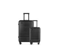 ETERNITIVE - Set di 2 Valigie Rigide - Piccola e Grande I ABS I Dimensioni: 55 & 75,5 cm I Set di Trolley con Lucchetto TSA I Ruote a 360° I Bagagli Leggero e Durevole I Nero