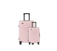 ETERNITIVE - Set di 2 Valigie Rigide - Piccole e Grandi | Valigie a Rotelle in Policarbonato e ABS con Ruote a 360° e Chiusura TSA | Bagaglio a Mano 32L e Valigia Grande 98L | Rosa