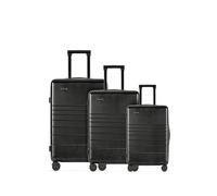 ETERNITIVE - Set di Valigie Rigide | 3 Valigie con Ruote in Policarbonato e ABS | Valigia da Viaggio con ruote a 360° | Bagaglio a Mano 32L, Medio 64L e Grande 98L | Trolley con Chiusura TSA | Nero