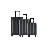 ETERNITIVE - Set di Valigie Rigide | Set di 3 Valigie da Viaggio in ABS | Dimensioni: 55 x 65,5 x 75,5 cm | Set di Valigie con Lucchetto TSA | 4 Ruote a 360° | Valigie Durevole | Nero