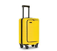 ETERNITIVE - Valigia Piccola | Valigia Rigida in ABS | Dimensioni: 54 x 34 x 21 cm 40L | Trolley Bagaglio a Mano con Lucchetto TSA | Ruote a 360° | Supporto per Cellulare e Bevande | Colore: Giallo