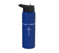 Eternity Pending Cross Minimalista Religioso Stainless Steel Insulated Water Bottle