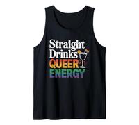 Etero Bevande Queer Energia LGBT-Q Gay Pride Mese Colorato Canotta