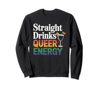 Etero Bevande Queer Energia LGBT-Q Gay Pride Mese Colorato Felpa