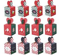 Eterspr 12 Pezzi Scatole Regalo di Natale, Natalizia Confezione Regalo, Scatola della Vigilia Natale Favore del Partito, per la Decorazione Dell'albero di Natale, Confezione Regalo per Bambini