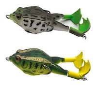 Eterspr 2 Pezzi Esche Rana, Esca per la Pesca della Rana in Silicone, Esca Morbida per Rane a Doppia Elica, per Attrezzatura da Pesca, Appassionati di Pesca