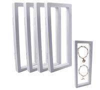 Eterspr 4 PCS Blanc Galleggiante Cornice, Flottante Trasparente, Decorazioni Supporti, Per Gioielli Moneta commemorativa Accessori Display EspositoreMonete, Medaglie, Gioielli