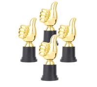 Eterspr 4 Pezzi d'Oro Trofeo di Plastica, Mini Trofeo per il Pollice, Possono Essere Usati come Decorazioni per la Stanza o Souvenir per le Feste