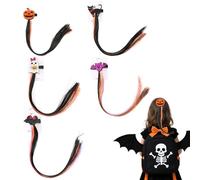 Eterspr 5 PCS Zucca Pipistrello Fiocco Forcina Accessori, Clip di Capelli di Halloween, per Bambini Adulti