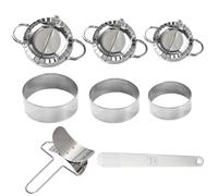 Eterspr 8 Pezzi Dumpling Maker in Acciaio Inossidabile, Stampo Ravioli In Acciaio Inox, Dumpling Maker Set, Adatto per Preparare Gnocchi, Torte e Snack Vari