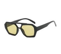 ETETGVG Occhiali da sole da guida per esterni per donna Uomo Occhiali da sole quadrati esagonali a doppio ponte Occhiali da sole con montatura spessa Occhiali estivi,C10