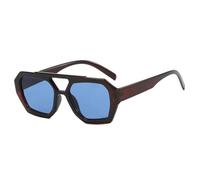 ETETGVG Occhiali da sole da guida per esterni per donna Uomo Occhiali da sole quadrati esagonali a doppio ponte Occhiali da sole con montatura spessa Occhiali estivi,C5