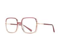 ETETGVG Occhiali da sole di tendenza da donna con montatura grande e trasparenti (rossi)