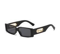 ETETGVG Occhiali da sole leopardati quadrati minuscoli per uomo donna Luxury Samll Panther rettangolo punk occhiali da sole occhiali da sole, nero, taglia unica