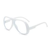 ETETGVG Occhiali da vista trasparenti per computer, da donna e da uomo, oversize, con montatura che blocca gli occhiali, taglia unica, BIANCO