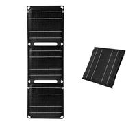 ETFE - Pannello solare pieghevole in silicone con rivestimento singolo, compatibile con USB PD, caricabatterie portatile per cellulari, tablet, computer portatili, uso esterno (nero)