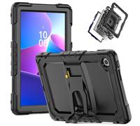 ETGOKJM for Lenovo Tab 10.1(TB-311XU) /K10C TB311FU 2025 Case Built-in Screen Protector Shockproof Protective Cover for Kids [Kickstand] [Shoulder Strap] Drop Proof with Stand(Siyah)