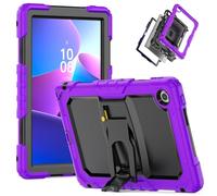 ETGOKJM for Lenovo Tab 10.1(TB-311XU) /K10C TB311FU 2025 Case Built-in Screen Protector Shockproof Protective Cover for Kids [Kickstand] [Shoulder Strap] Drop Proof with Stand(Mor)