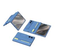 ETGOKJM for Samsung Galaxy Z Fold 8 Hinge Case W S Pen | Built-in Screen Protector,S Pen Slot & Kickstand, Hard PC Shockproof All-Inclusive Protective Cover(Light Blue)