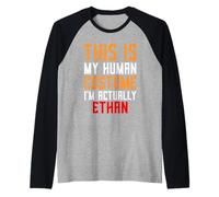 Ethan Costume - Human Halloween Costume - Gift for Ethans Maglia con Maniche Raglan