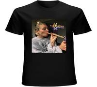 Ethan Peters Hannah Montana Shirt Harajuku Hipster Streetwear Men Fashion Trend Short Sleeve Tops Ropa Hombre Vintage T Shirt Funny Tee Black 3XL