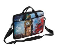 Ethebre Borsa per computer portatile Big Ben con pittura a olio da 15 pollici borsa per computer con tracolla sottile borsa da lavoro per donne uomini borsa a tracolla borsa a tracolla borsa per