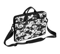 Ethebre Borsa per computer portatile con motivo panda con animali da 15 pollici borsa per computer con tracolla sottile borsa da lavoro per donne uomini borsa a tracolla borsa a tracolla borsa per