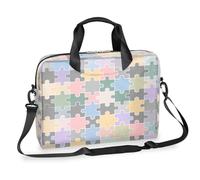 Ethebre Borsa per computer portatile con stampa di puzzle autismo, borsa per computer portatile da 40,6 cm, con tracolla, borsa messenger da lavoro, da viaggio, con tasche multiple, per uomini e donne