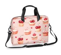 Ethebre Borsa per computer portatile da 16 pollici con motivo torta di ciliegie, borsa per computer portatile con tracolla, borsa messenger da lavoro, da viaggio, con tasche multiple, per uomini e