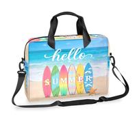 Ethebre Borsa per computer portatile estiva da spiaggia, per tavola da surf, da 16 pollici, con tracolla, borsa messenger da lavoro, da viaggio, con tasche multiple, per uomini e donne