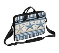 Ethebre Borsa per computer portatile vintage Starfish Stirpe da 15 pollici con tracolla sottile borsa da lavoro per donne uomini borsa messenger borsa per laptop per lavoro ufficio viaggi