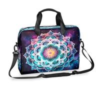 Ethebre Galaxy Space Boho Mandala Borsa per computer portatile da 16 pollici con tracolla, borsa messenger da lavoro, da viaggio, con tasche multiple, per uomini e donne