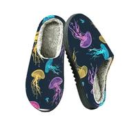 Ethebre Ocean Colorful Meduse Modello Casa Pantofole per Donne Uomini, Motivo con meduse colorate oceaniche, 42.5/43 EU