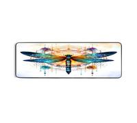 Ethebre Tappeto da cucina Psychedelic Art Mandala libellula 183 x 61 cm