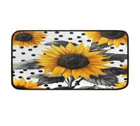 Ethebre Tappeto da cucina retrò a pois girasoli 99 x 51 cm