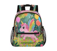 Ethebre Zaino per bambini con simpatico unicorno lecca-lecca in stile cartone animato, per ragazzi e ragazze, zaino per la scuola materna impermeabile leggero con cinturino sul petto, piccola borsa