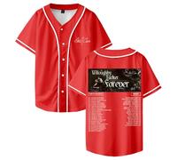 Ethel Cain The Willoughby Tucker Forever Tour Baseball Jersey Camicie a maniche corte donna uomo streetwear top, Rosso, XXS